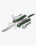 Eighth product image showing an exploded view of the knife